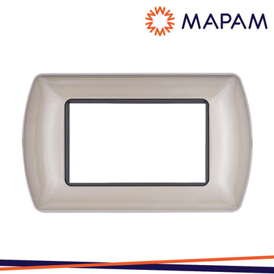 PLACCA 8804-08 4P CHAMPAGNE/INT METALLO