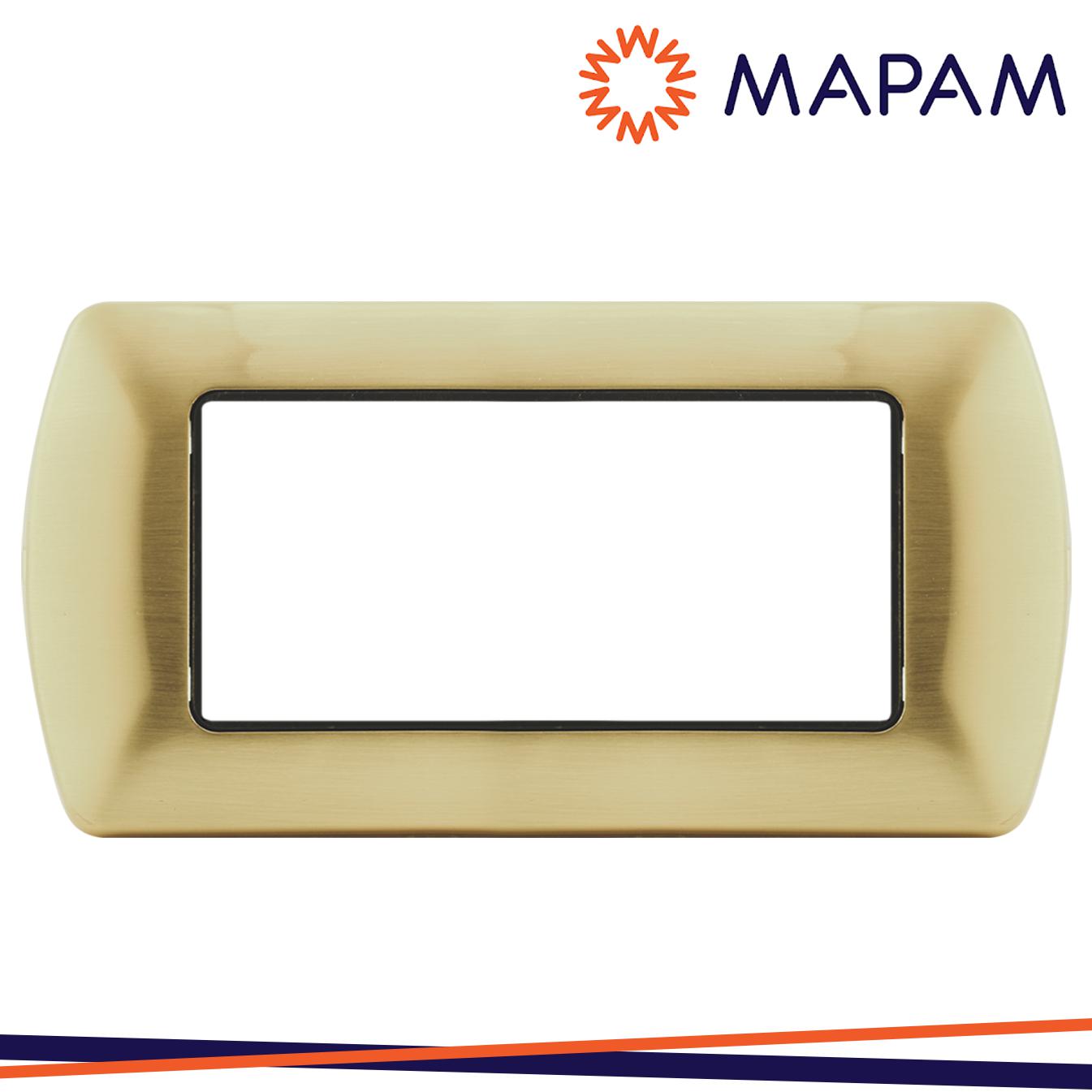 PLACCA 8807-06 7P ORO SPAZZOLATO/INT METALLO