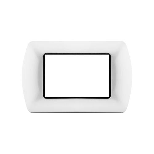 PLACCA 8803-01 3P BIANCA/INT METALLO