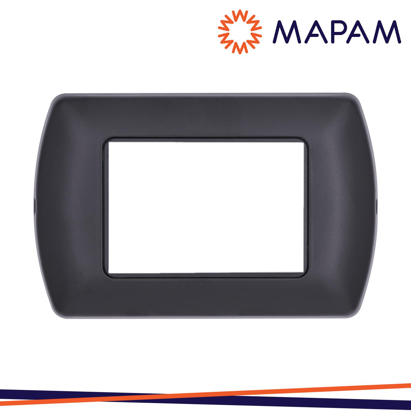 PLACCA 8803-02 3P NERA/INT METALLO