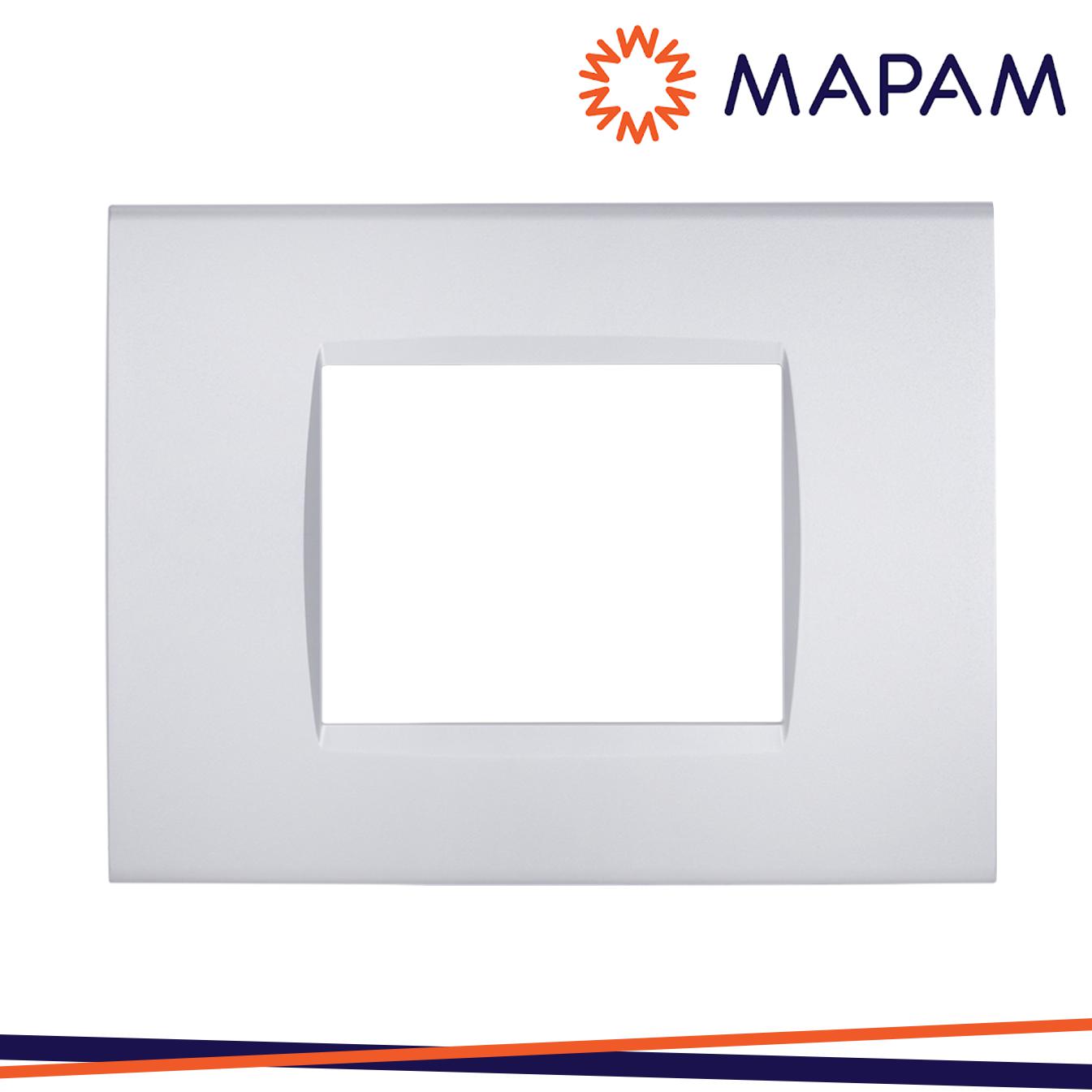 PLACCA 8002-9 2P SILVER/LGT TECNOPOLIMERO