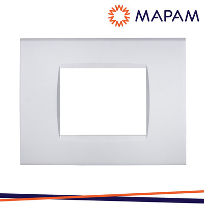 PLACCA 8002-9 2P SILVER/LGT TECNOPOLIMERO