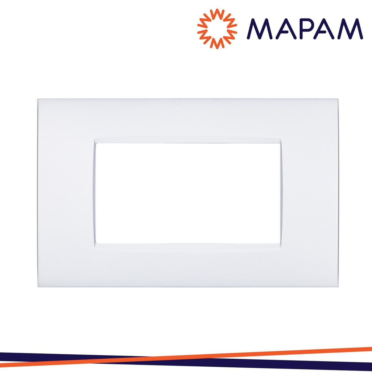 PLACCA METALLO T4 CBM7004-1 4P BIANCO