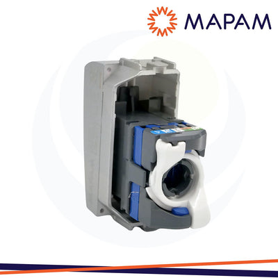 CONNETTORE RETE RJ45 8 PIN 5E 823A ALLUMINIO