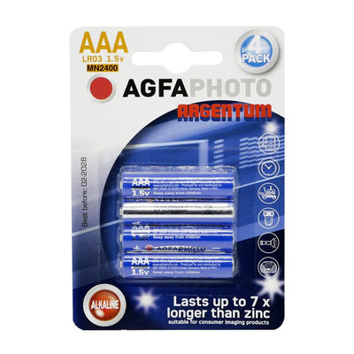 LR03 1,5V BATTERIE AAA BLISTER 4PZ MINISTILO ALCALINA AGFA