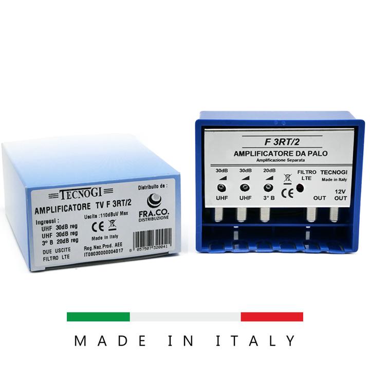 AMPLIFICATORE PALO 2XUHF 30DB  REG+3 B 20DB REG A 2 U. 5G+4G