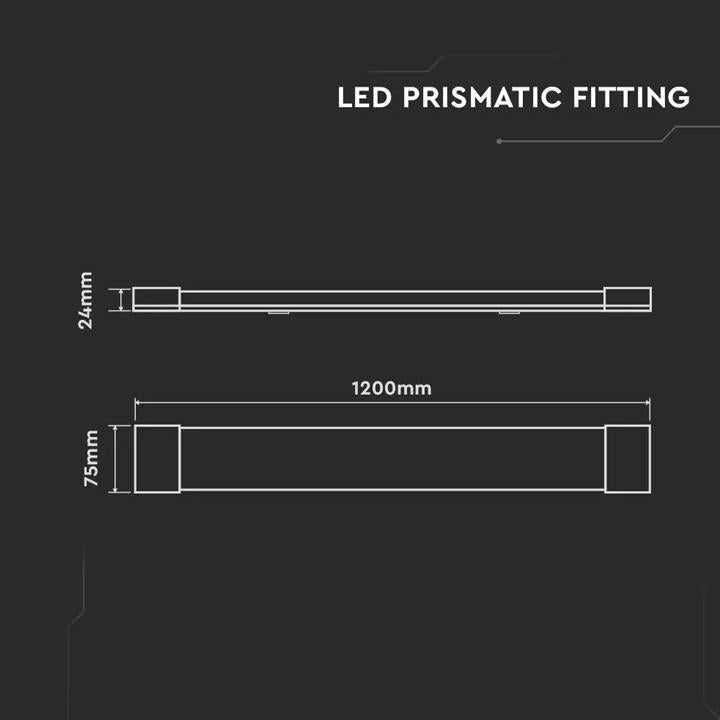 40W LED GRILL FITTING SAMSUNG CHIP 120CM 120 LM/W 4000K