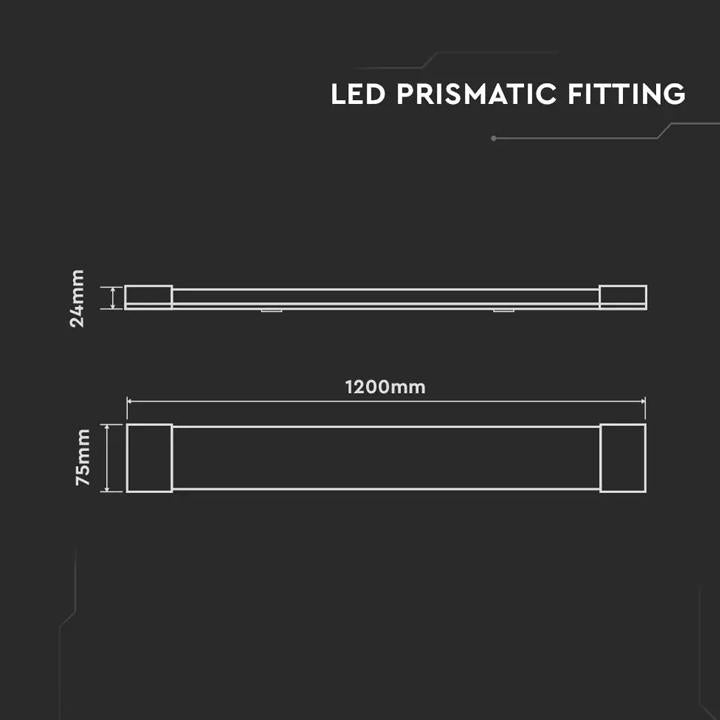 40W LED GRILL FITTING SAMSUNG CHIP 120CM 120 LM/W 6500K