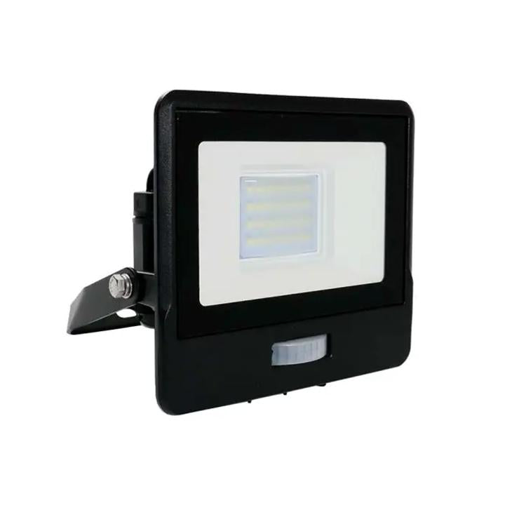 20W LED PIR SENSORE PROIETTORE SAMSUNG CHIP CORPO NERO 6500K