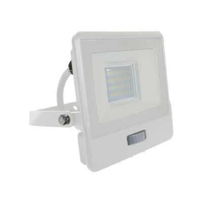 20W LED PIR SENSORE PROIETTORE SAMSUNG CORPO BIANCO  4000K 1M CAVO