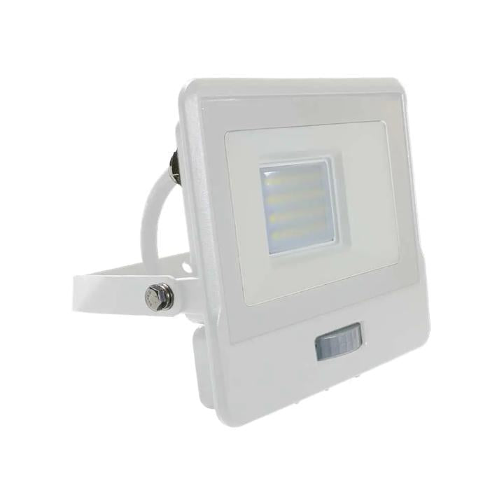 20W LED PIR SENSORE PROIETTORE SAMSUNG CORPO BIANCO  4000K 1M CAVO