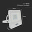 20W LED PIR SENSORE PROIETTORE SAMSUNG CORPO BIANCO  4000K 1M CAVO