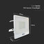 50W LED PIR SENSORE PROIETTORE SAMSUNG CORPO BIANCO  4000K 1M CAVO