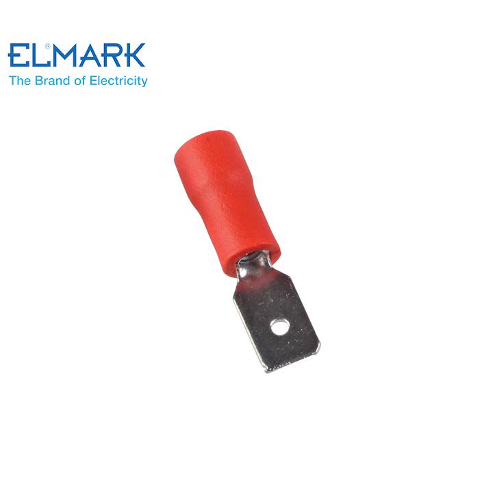 TERMINALI ISOLATI MDD MASCHIO  BLISTER 100PZ 1.25-187/RED