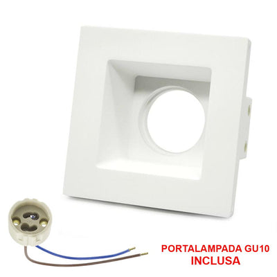 FARETTO IN GESSO 120X120MM GU10 HOLDER INCLUSA