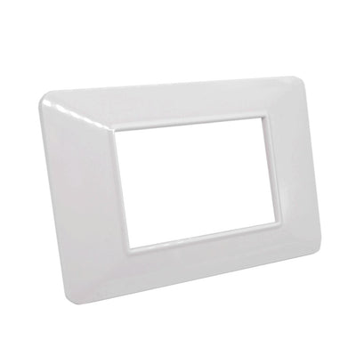 PLACCA 6003-01 3P BIANCO/VMR-P CON ANGOLI CURVI