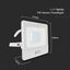 30W LED PIR SENSORE PROIETTORE SAMSUNG CORPO BIANCO  4000K 1M CAVO