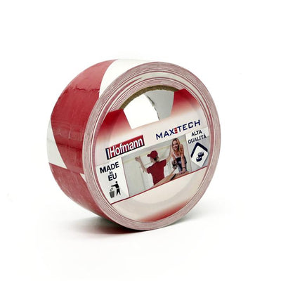 NASTRO SEGNALETICO BIANCO/ROSSO CALPESTABILE 50MMX33MT