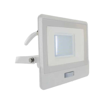 30W LED PIR SENSORE PROIETTORE SAMSUNG CORPO BIANCO  6500K