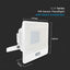 30W LED PIR SENSORE PROIETTORE SAMSUNG CORPO BIANCO  6500K