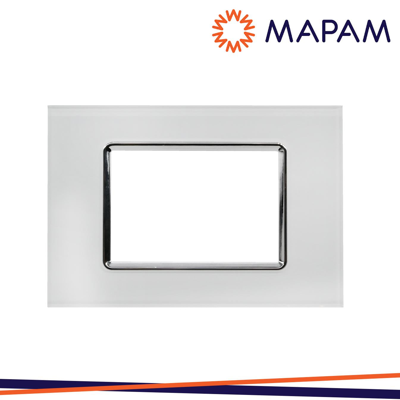 PLACCA VETRO T2-GEM M6003BL-1  3P BIANCO