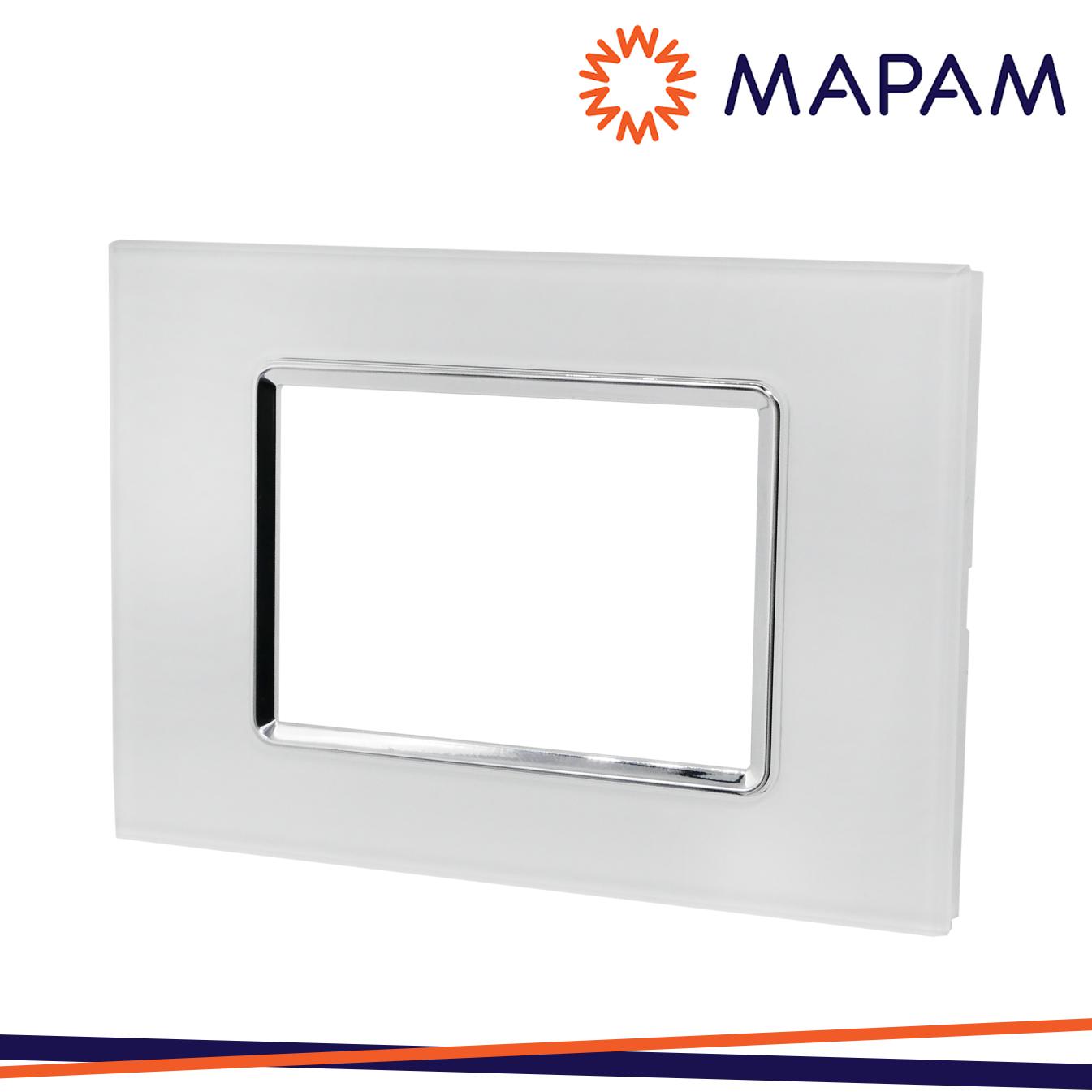 PLACCA VETRO T2-GEM M6003BL-1  3P BIANCO