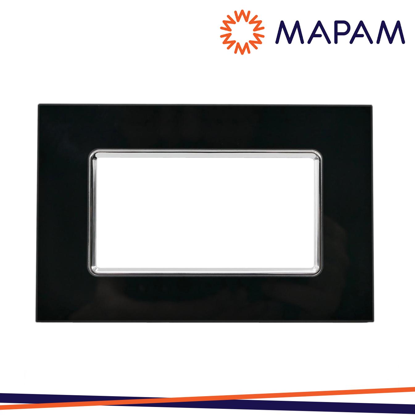 PLACCA VETRO 6004BL-2 T2 4P NERO