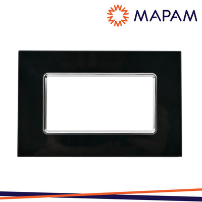 PLACCA VETRO 6004BL-2 T2 4P NERO