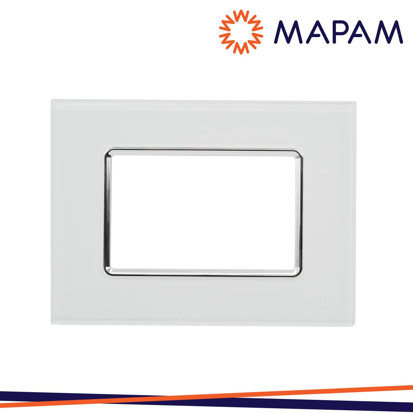 PLACCA VETRO 5003BL-1 T3 3P BIANCO