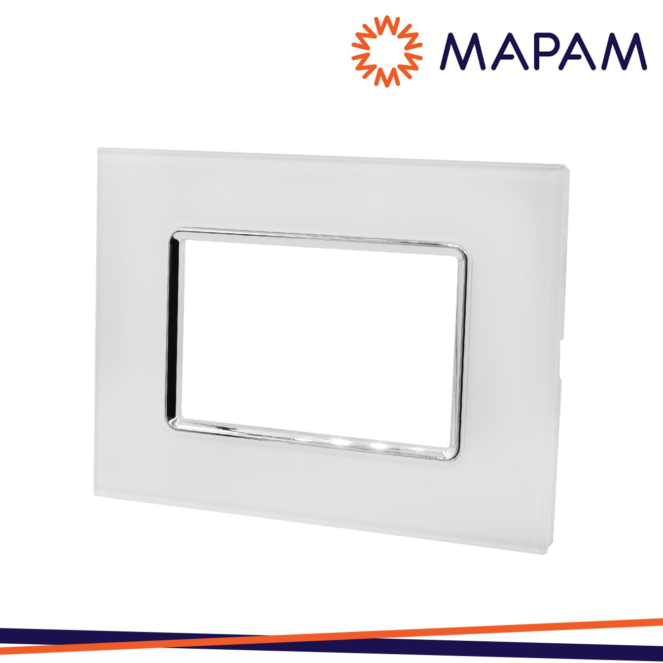 PLACCA VETRO 5003BL-1 T3 3P BIANCO