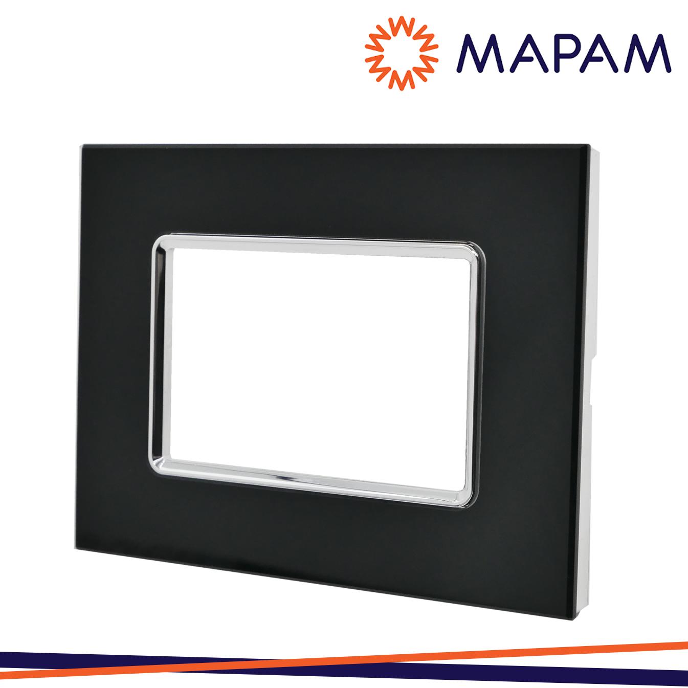 PLACCA VETRO 5003BL-2 T3 3P NERO