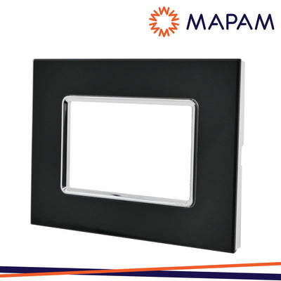 PLACCA VETRO 5003BL-2 T3 3P NERO