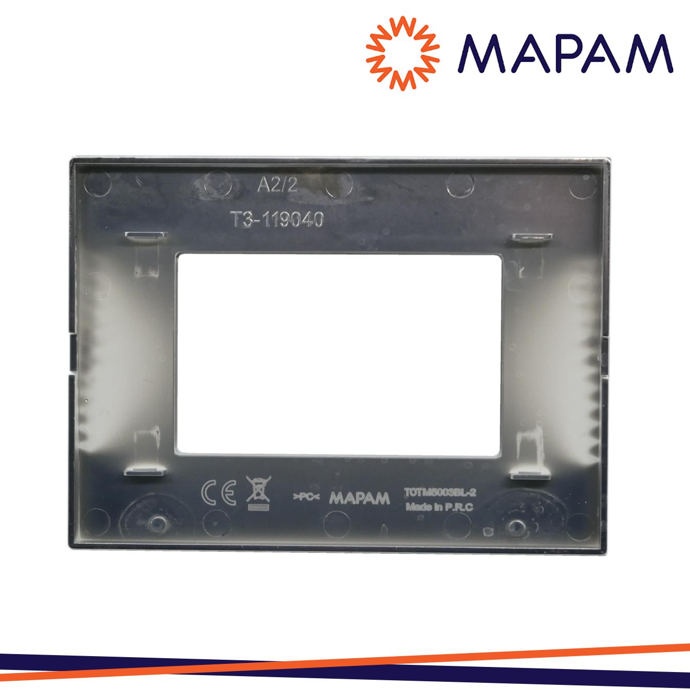 PLACCA VETRO 5003BL-2 T3 3P NERO
