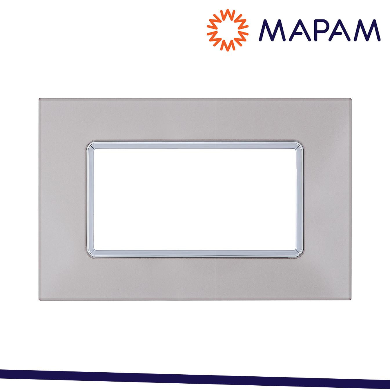 PLACCA VETRO 5004BL-8 T3 4P PLATINO