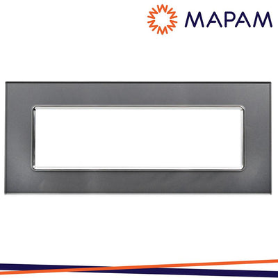 PLACCA VETRO 5006BL-3 T3 6P SILVER