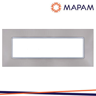PLACCA VETRO 5006BL-8 T3 6P PLATINO