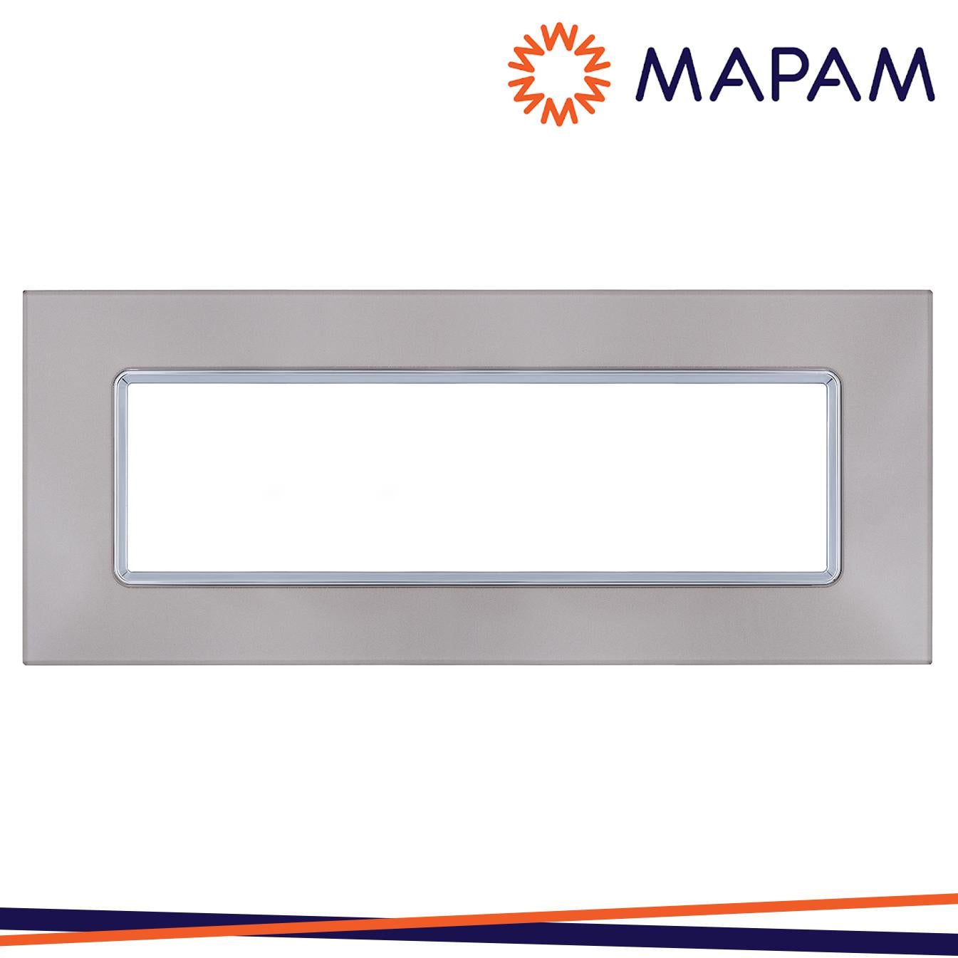 PLACCA VETRO 5006BL-8 T3 6P PLATINO