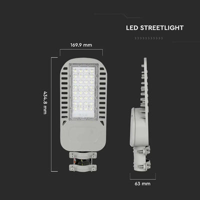LED ARMATURA STRADALE SAMSUNG CHIP 5 ANNI DI GARANZIA 50W SLIM 4000K 135 LM/W