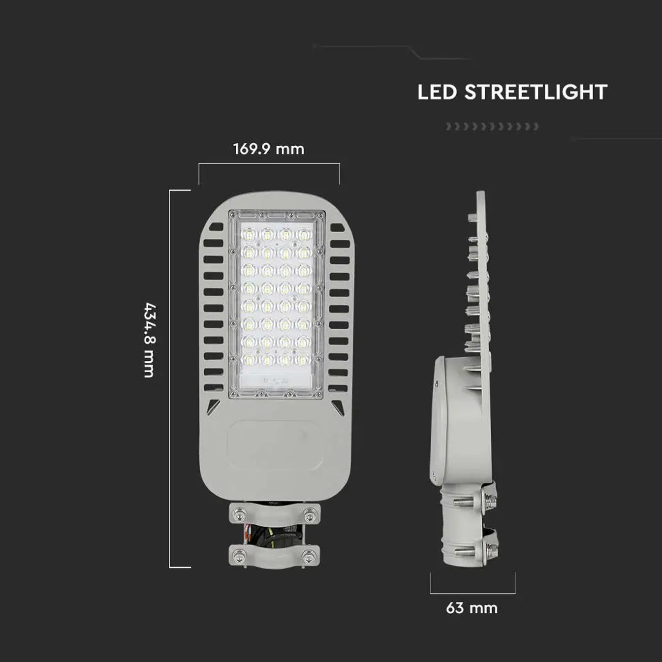 LED ARMATURA STRADALE SAMSUNG CHIP 5 ANNI DI GARANZIA 50W SLIM 4000K 135 LM/W