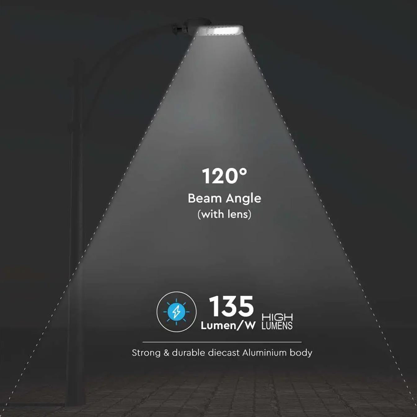LED ARMATURA STRADALE SAMSUNG CHIP 5 ANNI DI GARANZIA 50W SLIM 4000K 135 LM/W