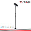 8W LED LAMPADA DA GIARDINO SOLARE CORPO BIANCO E NERO 4000K