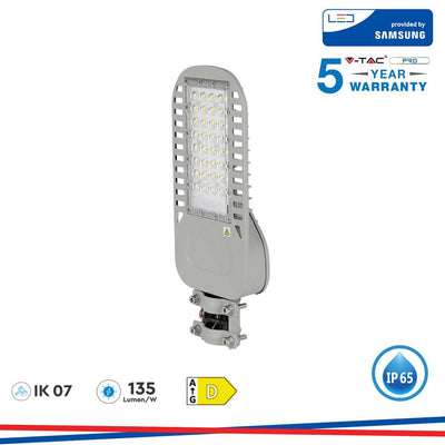 LED ARMATURA STRADALE SAMSUNG CHIP 5 ANNI DI GARANZIA 50W SLIM 6400K 135 LM/W