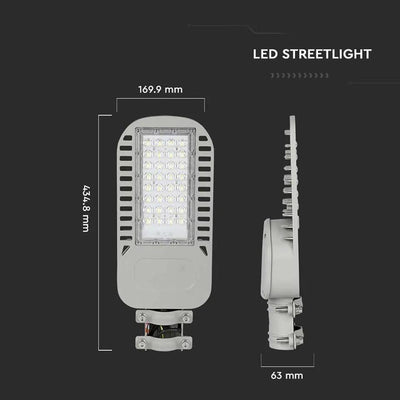 LED ARMATURA STRADALE SAMSUNG CHIP 5 ANNI DI GARANZIA 50W SLIM 6400K 135 LM/W