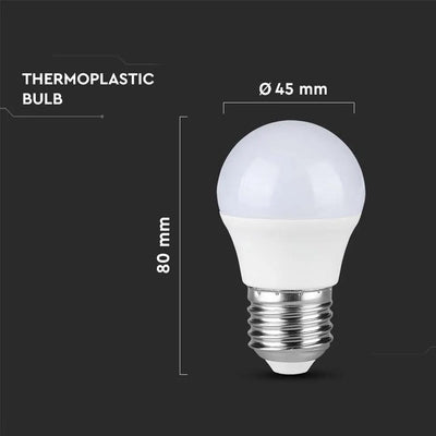 LED LAMPADINA 3.7W E27 G45 6500K