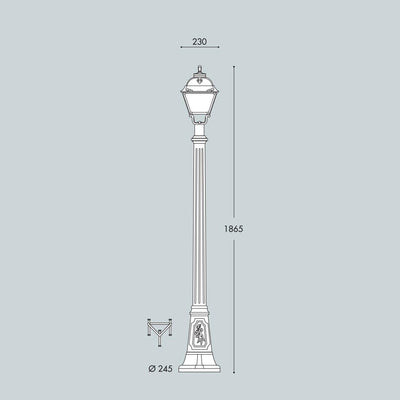 ARTU /CEFA NERO PALO 186CM 8,5W CCT 3000-6500