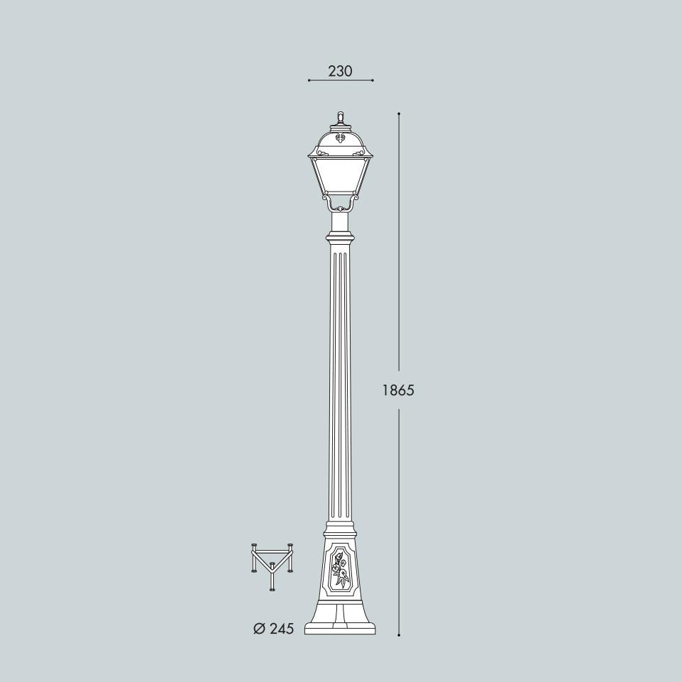 ARTU /CEFA NERO PALO 186CM 8,5W CCT 3000-6500