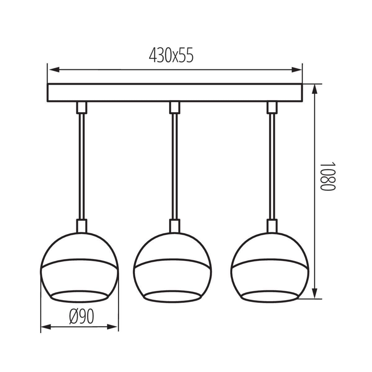 LAMPADA A SOSPENSIONE GALOBA C 3XGU10 B - KANLUX