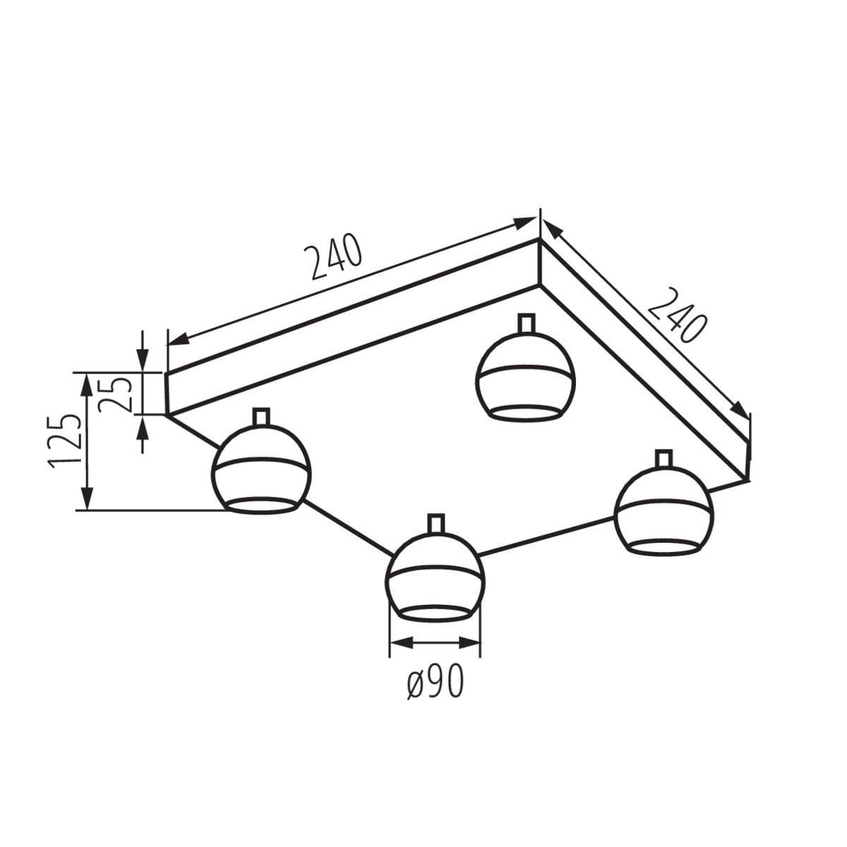 LAMPADA DA PARETE-SOFFITTO GALOBA EL-4O B - KANLUX