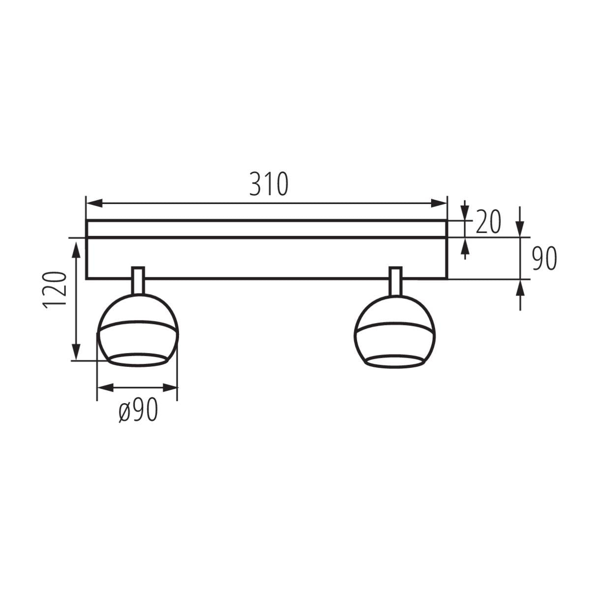 LAMPADA DA PARETE-SOFFITTO GALOBA EL-2I W - KANLUX