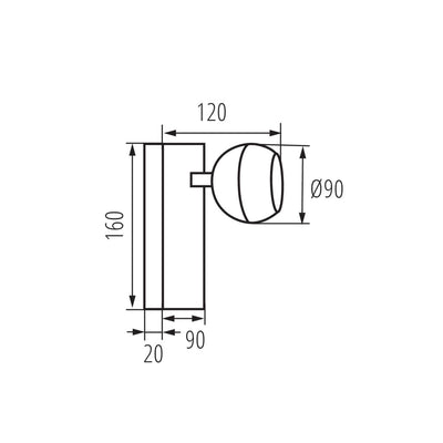 LAMPADA DA PARETE GALOBA W 1XGU10 B - KANLUX